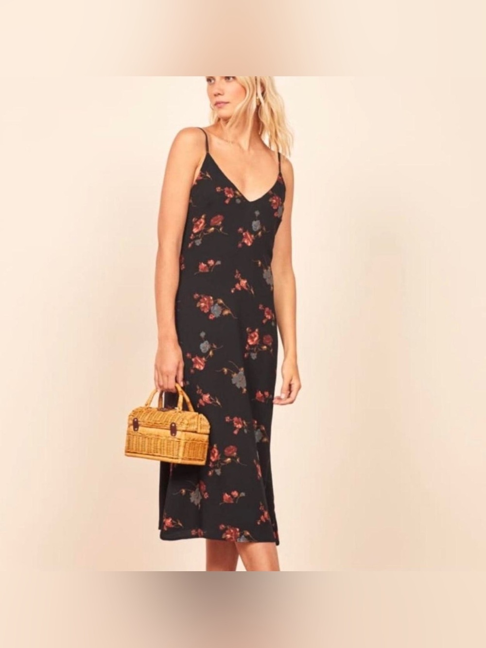 Reformation Alexandra in Miramar Midi Slip Dress Y2K RARE Size 4 EUC Wedding